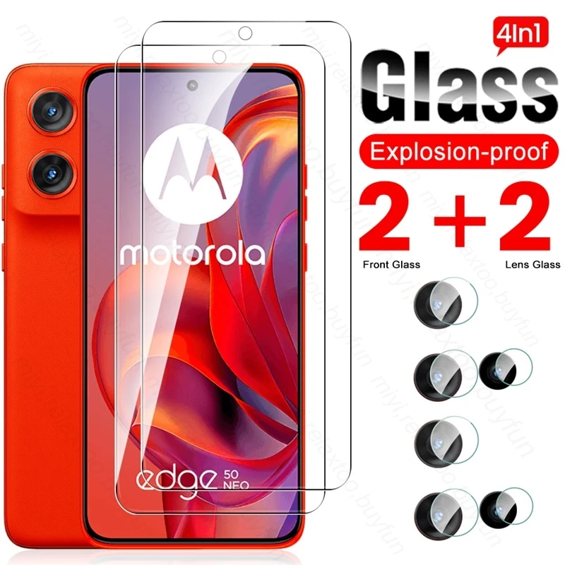 4 In 1 Camera Glass for Motorola Edge 50 Neo 5G Case Screen Protector on Moto Edge50Neo Edge50 Neo Edge 50Neo MotorolaEdge50Neo