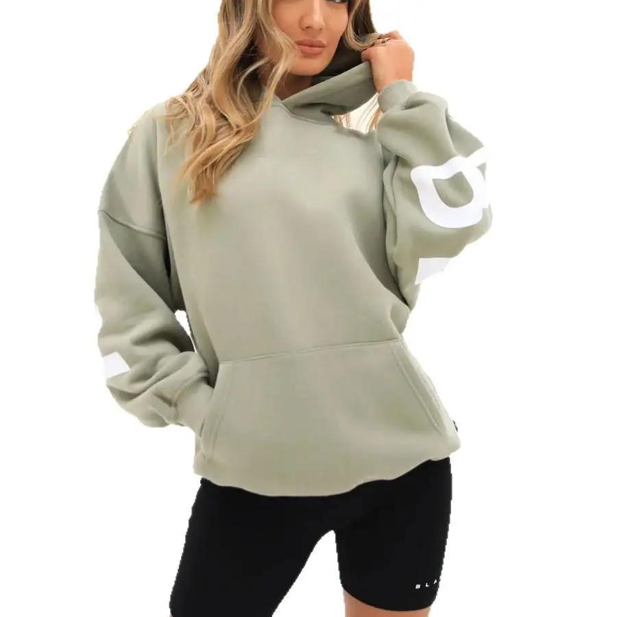 Sweat à capuche ample et surdimensionné, T-shirt décontracté ex Long Sve, matériau en Polyester, Ciwalk Sle, printemps automne hiver