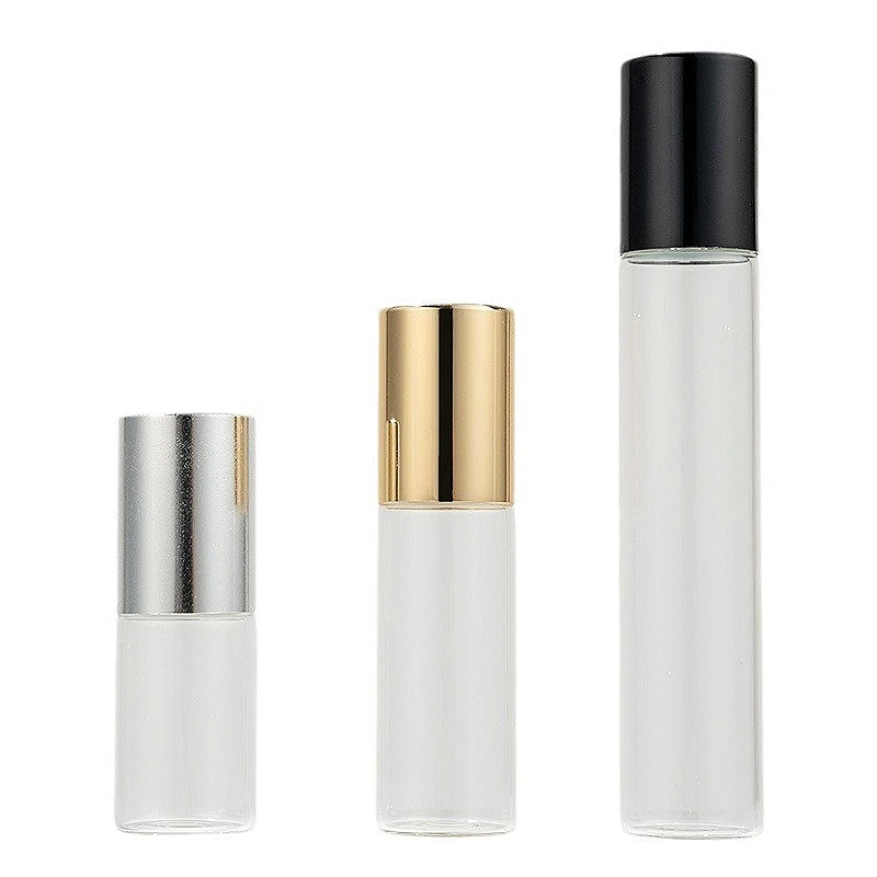 

3ml 5ml 10ml Glass Roll On Bottle, Refillable Portable Perfume Essential Oil Sample Containers