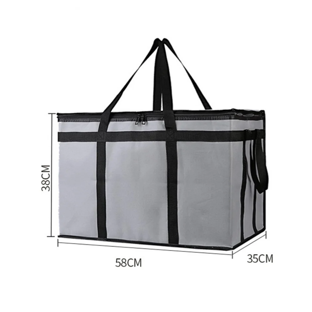 Large Capacity Picnic Bag Portable Insulated Food Pizza Delivery Bags For Food Warming Cooler Grocery Bag For Party Camping