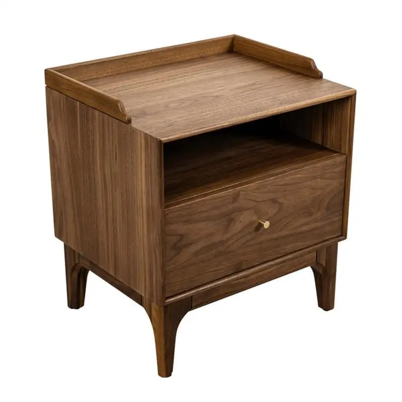 

New Chinese black walnut tablesolid wood bedside storage cabinet, storage cabinet, bedside storage cabinet