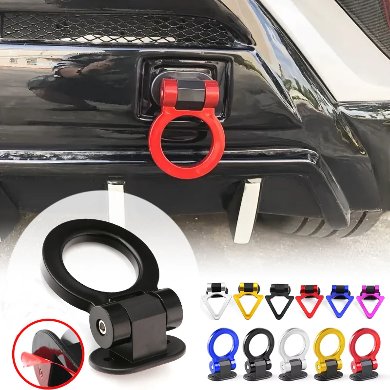 Car Decorative Fake Tow Hook Sticker Kit Universal Fit Car Bumper Exterior Accessories, Auto Body Styling Decals Non-Functional