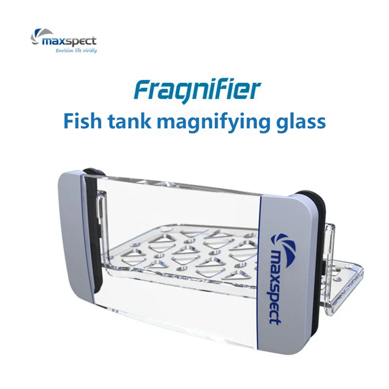 Multifunctional glass marine aquarium observation magnifying glass coral fragment holder 3-in-1 magnetic tank brush