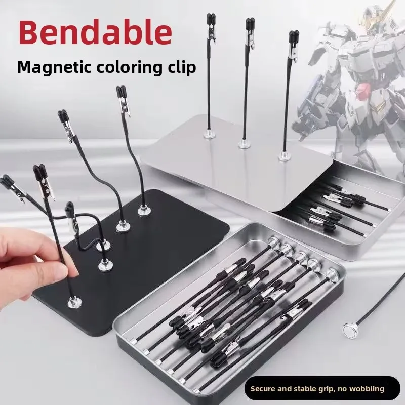 Magnetic Helping Hands Soldering Tool – Third Hand with Flexible Arms PCB Holder Alligator Clip Welding Repair Station for DIY