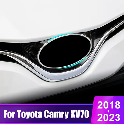 Toyota Camry XV70 2018 2019 2020 2021 2022 2023 Camry 70 하이브리드 자동차 전면 그릴 로고 트림 프레임 커버 트림 액세서리