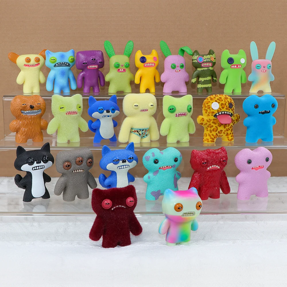 

Случайная 1 шт. Kawaii FUGGLER, милая зубная монстр, слепая коробка, серия кукол, креативное сочетание с уродливым милым орнаментом, модель игрушки, подарок
