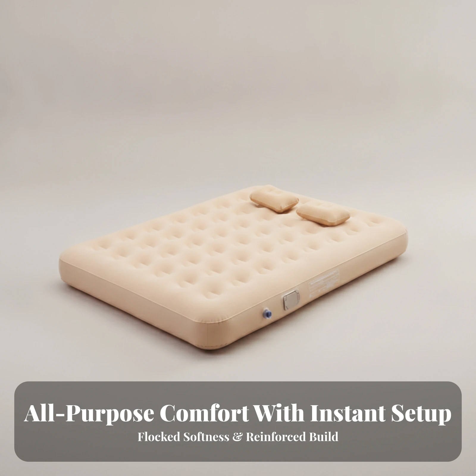 Inflatable Bed Self-Inflating Double Air Mattress with Pillows Bedding Inflatable for Guests, Guest Room, Camping