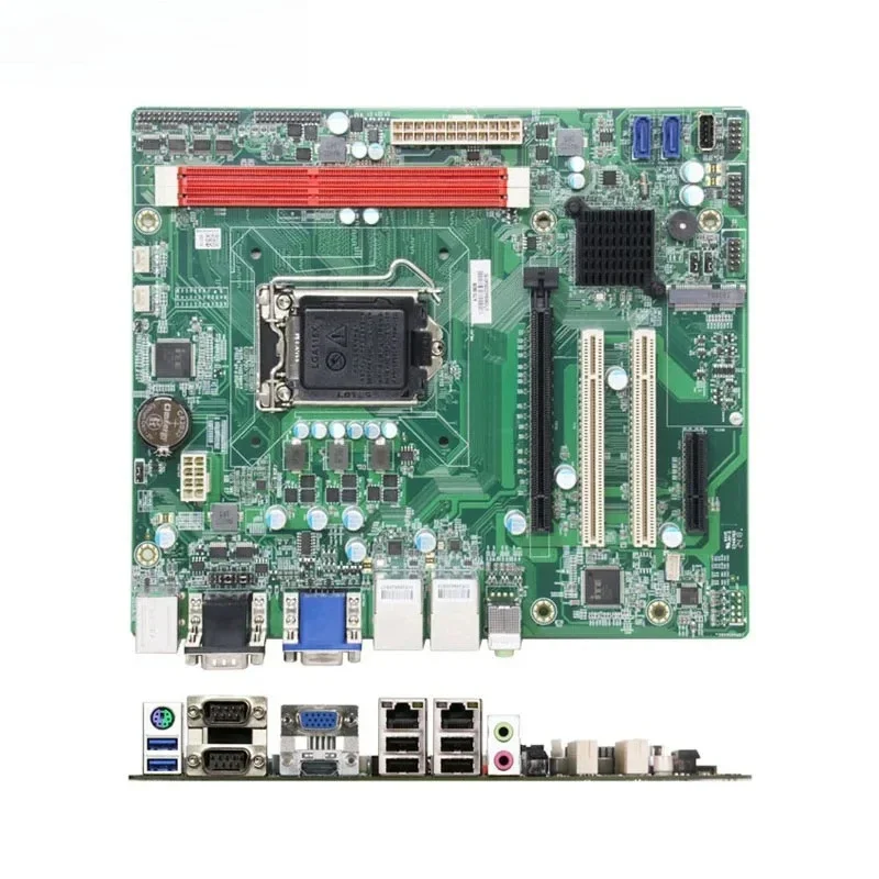 Linkleaps H81 B85 Chipset Industrial Micro ATX Placa-mãe com LGA1150 para 4a geração Core I7 I5 I3 Dual GbE LAN 6 RS485 COM