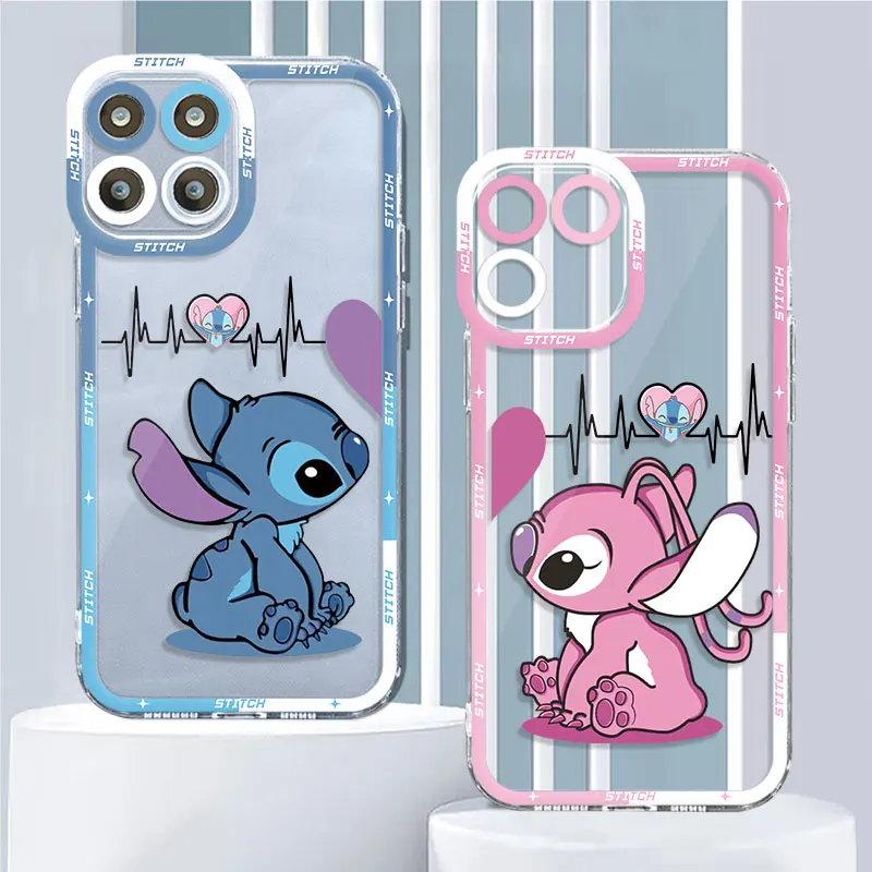

Case For Huawei Honor X8 4G X8a X9a 5G 90 Lite Angel Eye Funda Phone Cover Clear Silicone Shell Bumper Disney Stitch Cartoon