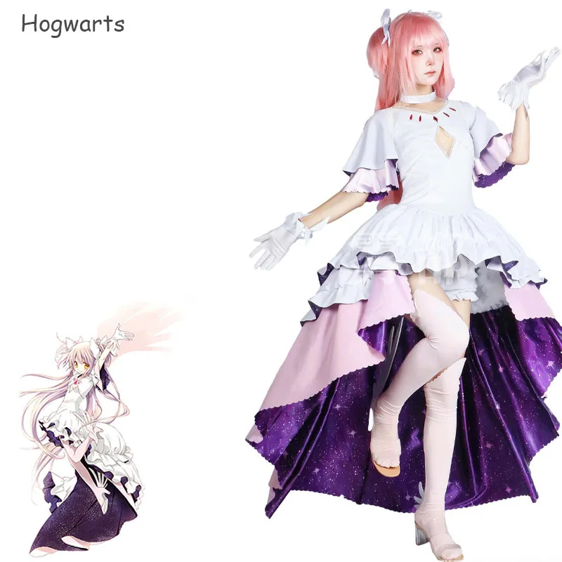 Anime Puella Magi Madoka Magica Kaname Madoka Cosplay Costume Goddess Skirt Dress Halloween Carnival Woman Sexy Carnival Suit