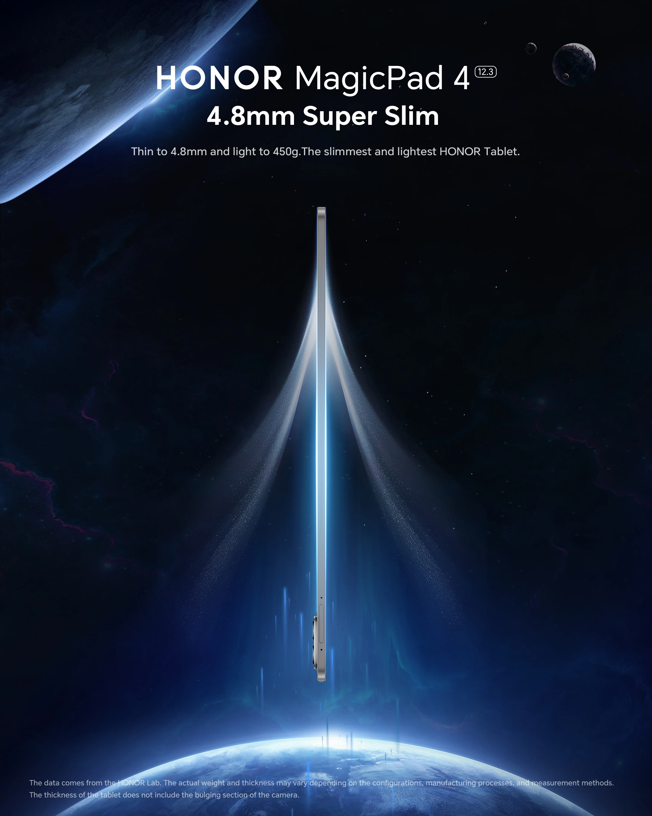 Tableta – HONOR MagicPad 4, Versión UE, Pantalla OLED 12.3″ 165Hz 2400 nits, Batería 10100 mAh, Snapdragon 8 Gen 5, 8 altavoces IMAX, 450g ultraligera, IA integrada, Wi-Fi 7 8