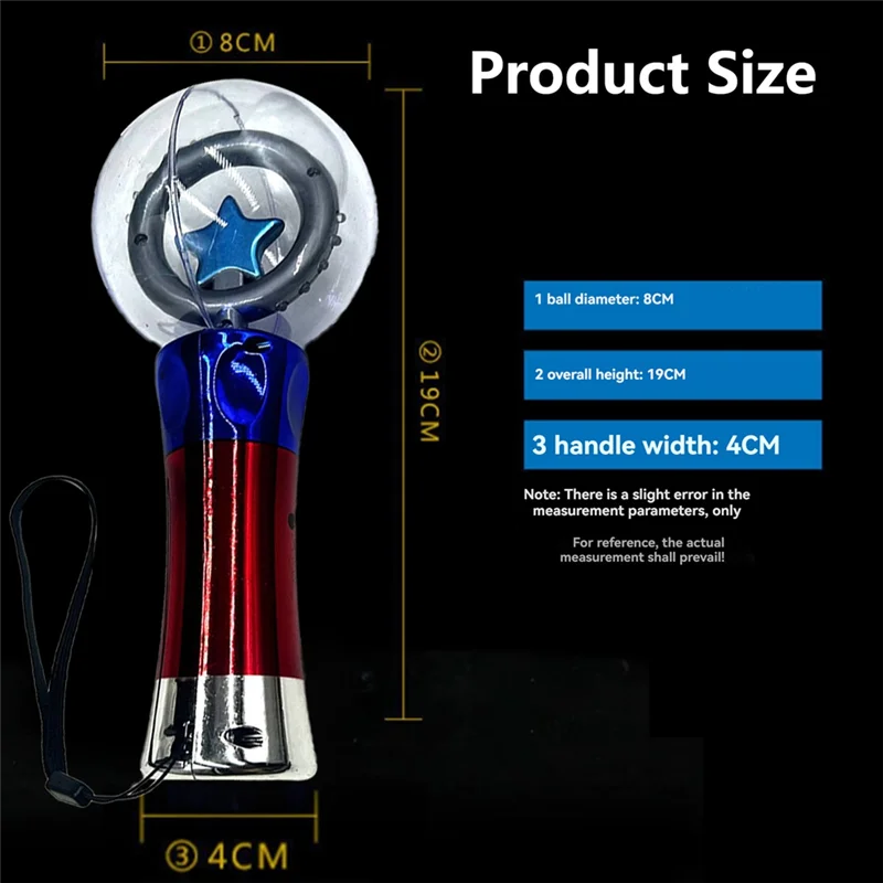 FBIL-3.2 بوصة الغزل وامض LED عصا الحفل توهج العصي تضيء عصا الكرة السحرية للأطفال حفلة عيد ميلاد