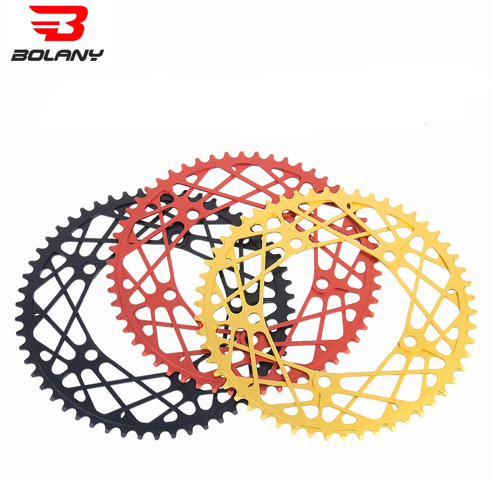 BOLANY-Integrated Hollow Crankset/Platter, Positive and Negative Aluminum Crank Set, Ceramic BB, 170mm, 54 T, 56 T, 58T