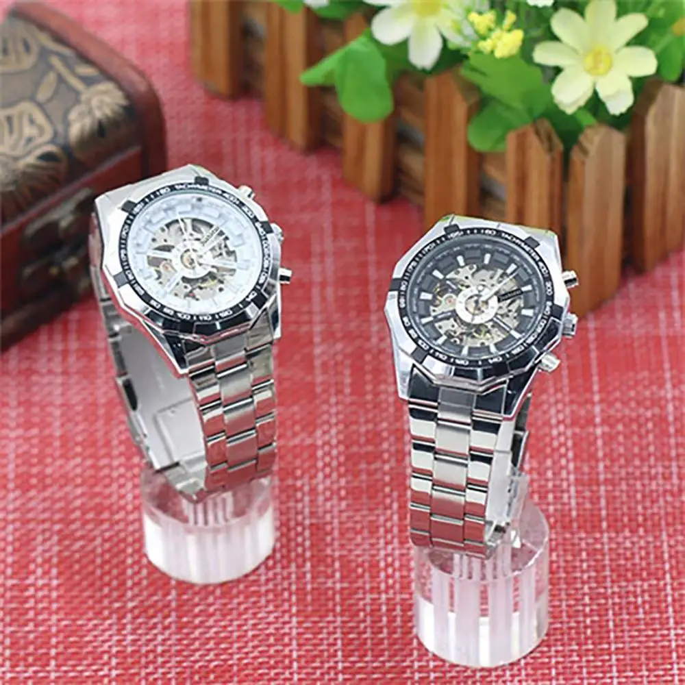 

Luxury Mens Watch Hand-Winding Skeleton Automatic Mechanical Stainless Steel Sport Wrist Watch Fashion Men Quartz Wristwatches