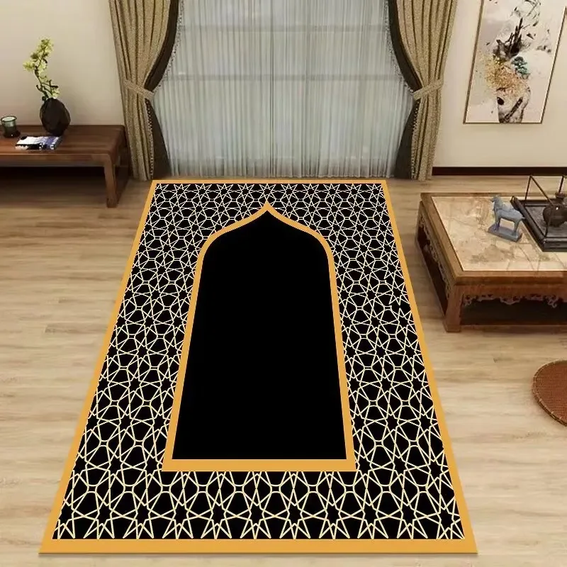 Muslimischer Gebetsteppich, Fußmatten, Teppich für Wohnzimmer, Fußmatte, rutschfeste Stuhl-Bodenmatte, Badezimmer-Teppiche, Schlafzimmer, Heimdekoration