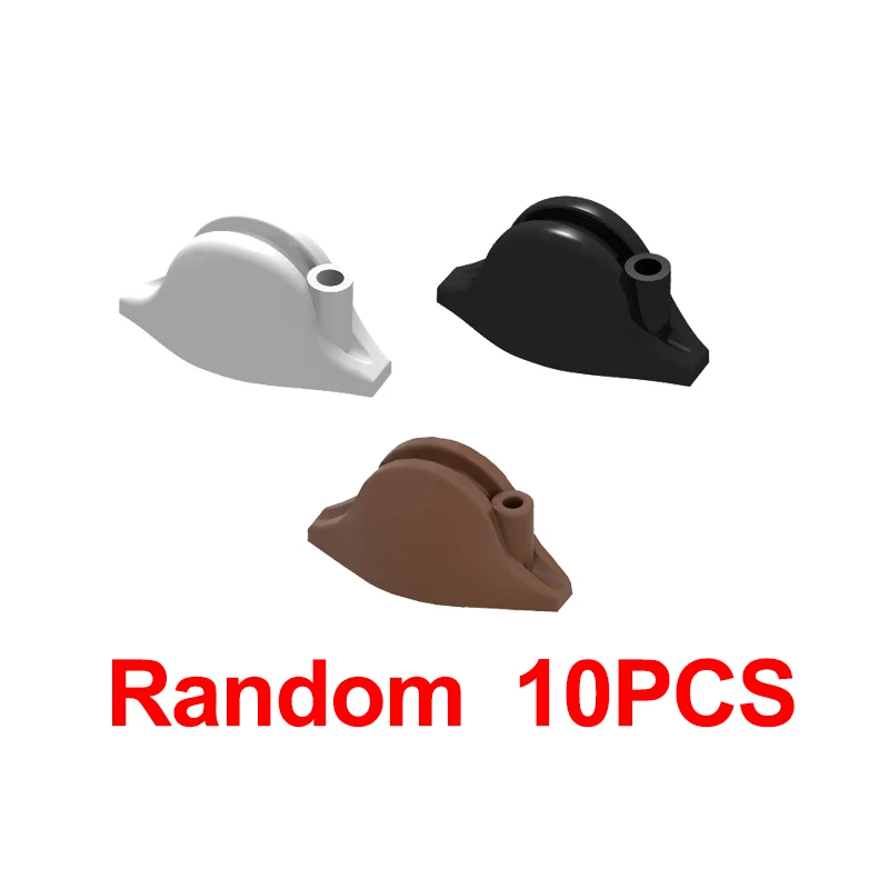 MOC – accessoire de figurine de ville, bloc de construction, capitaine Pirate, sorcière, Cowboy magique, Clown, chapeau académique, capuche, robe de baccalauréat, Cape, jouet, cadeaux