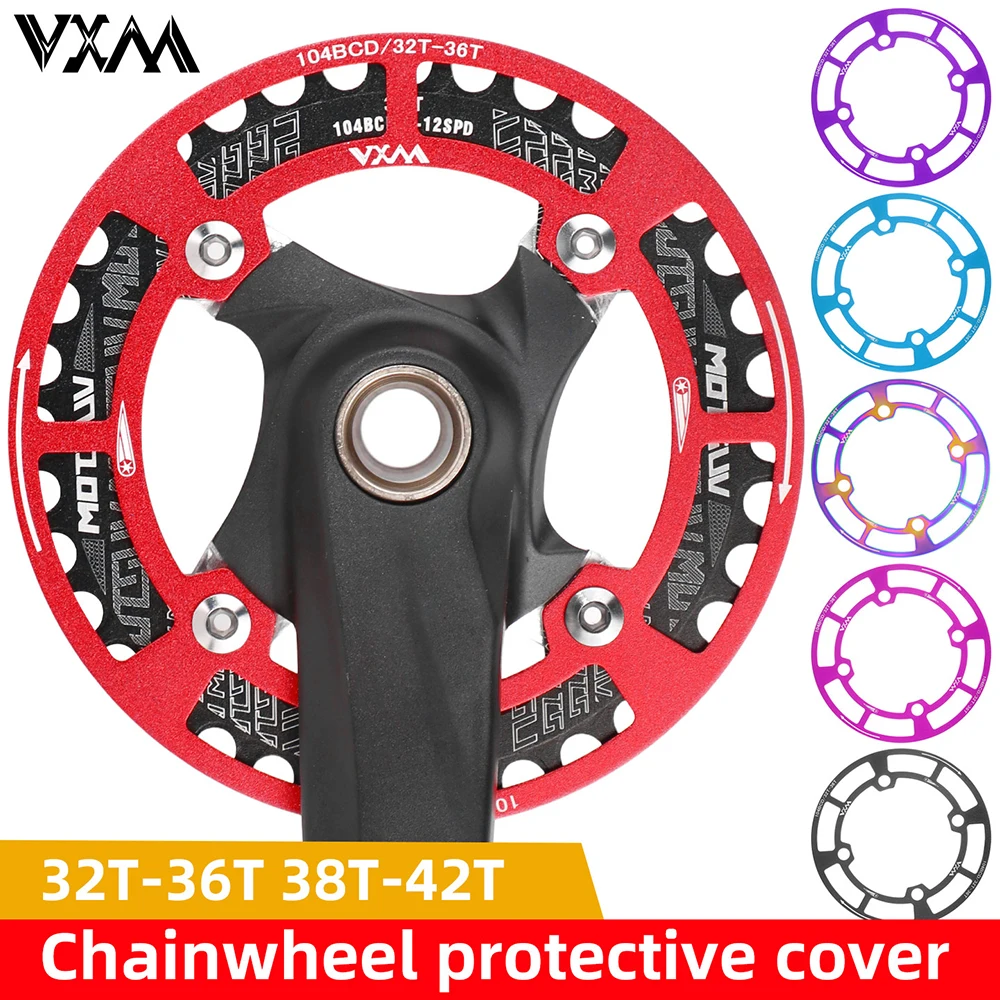 �y�Z�[�����zVXM �o�C�N�`�F�[���z�C�[�� 104BCD �v���e�N�^�[�A���~���� 32-36T/38-42T ���]�ԃ`�F�[�������O�ی�J�o�[ MTB �T�C�N�����O�A�N�Z�T���[