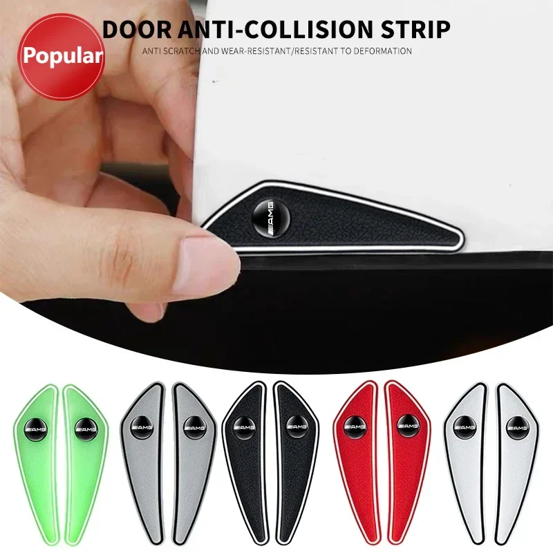 

# 4 шт., бампер с логотипом автомобиля, полоса для предотвращения столкновений для Mercedes Benz AMGs W202 W203 W204 W205 W210 W211 W212 W213 W177 V177 W176 W169