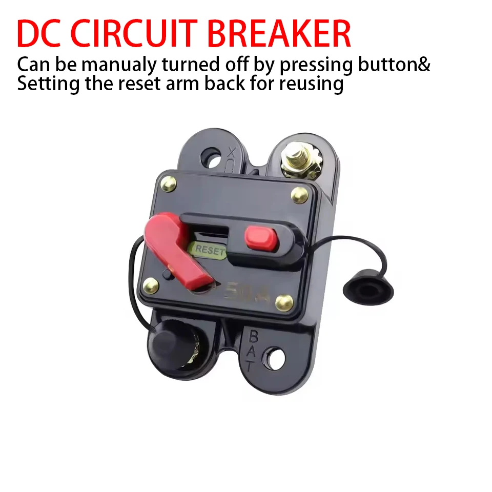 

Automotive, Yacht and RV Circuit Breaker, Automatic Cut-off Switch, Fuse Holder, Protective and Resettable Circuit Breaker