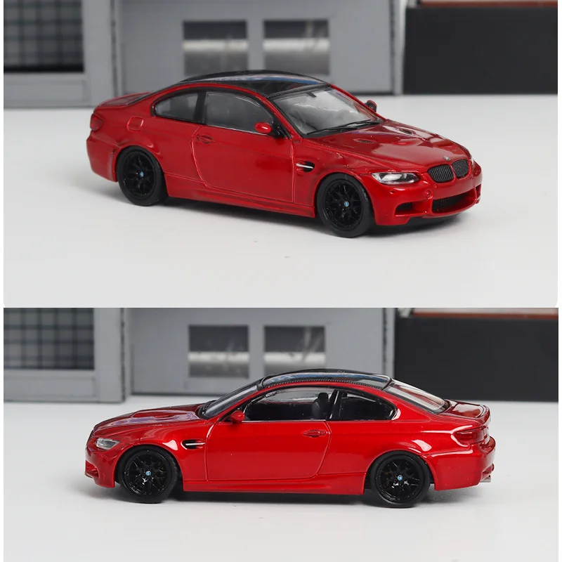 Nieuw Op Voorraad Fijn Model 1:64 Bmw M3 E92 Tentoonstelling Politieauto Levering Legering Miniatuur Diecast Bmw Ornamenten Aangepaste Speelgoed Kids Gift