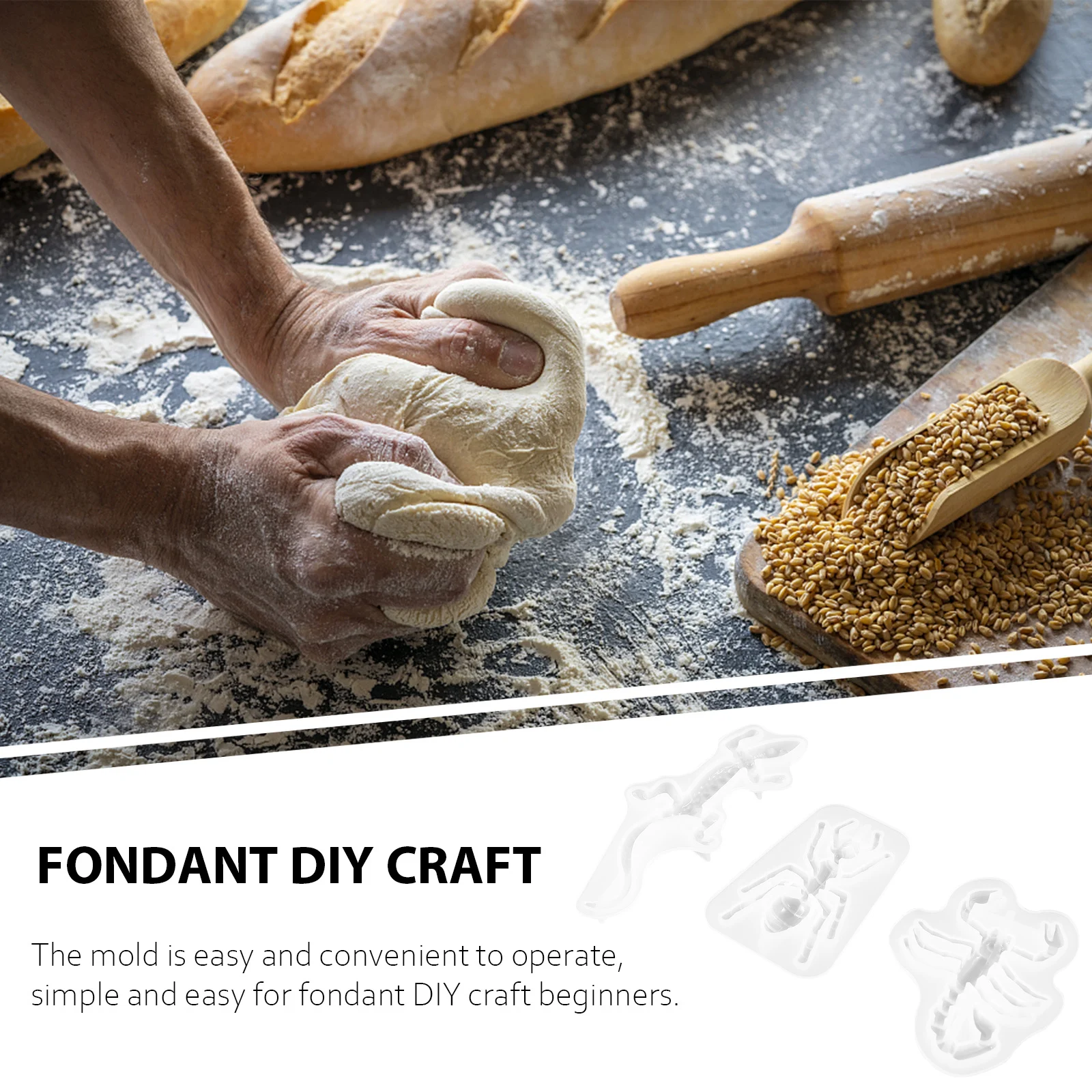 

3Pcs DIY Fondant Mold Silicone Animal Cake Chocolate Decoration Nonstick Baking Tools Silicon Molds Silicone Animal Mold