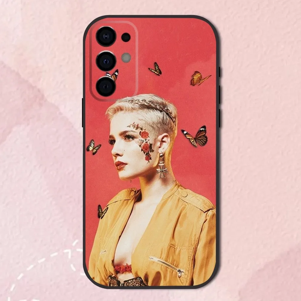 Singer H-Halsey Phone Case For Samsung S24,S21,S22,S23,S30,Ultra,S20,Plus,Fe,Lite,Note,10,9,5G Black Soft Cover