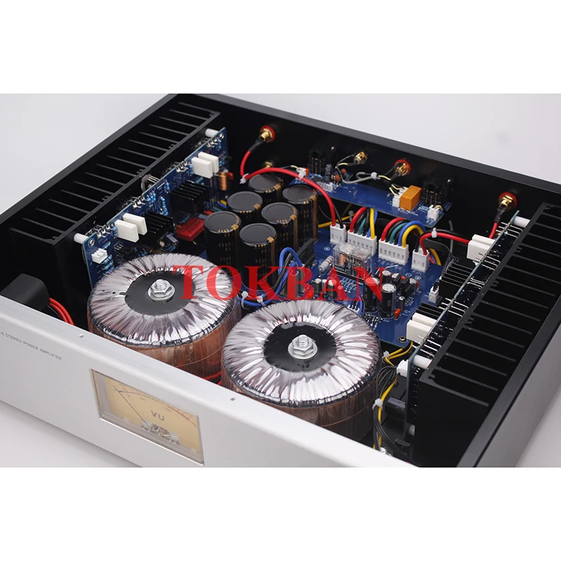 Tokban TS-6 150w*2 2-channel Power Amplifier Stereo Class AB Amp RCA Balanced XLR Vu Meter HIFI Home Audio