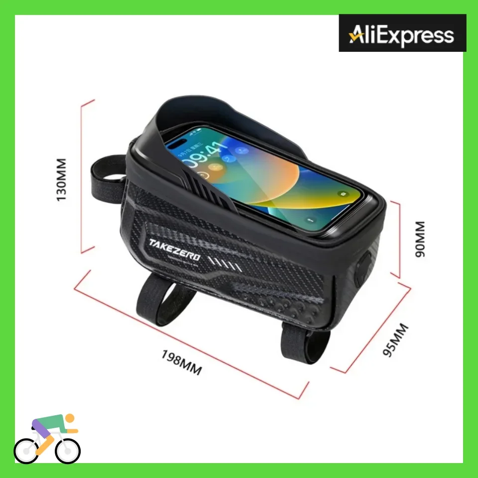 Rainproof Bicycle Top Tube Bag Mountain Bike Bag Front Handlerbar Bag 4.7- 6.8 inch Mobile Phone Case Cycling Accessories