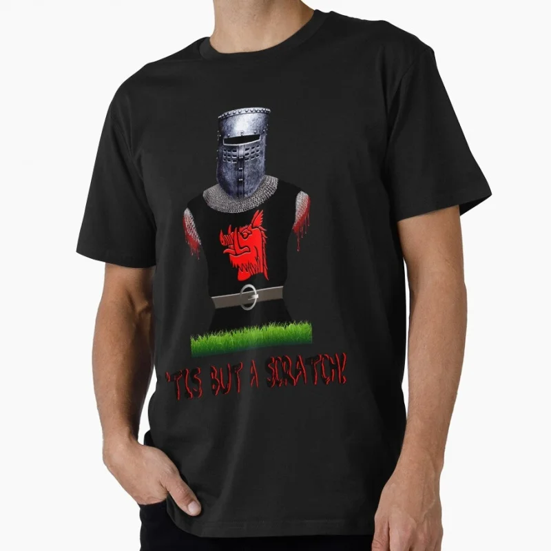 Tis But a Scratch The Holy Grail 0616 Monty python Funny Quote Gift t shirt The Black knight King Arthur Graphic clothes S-6XL