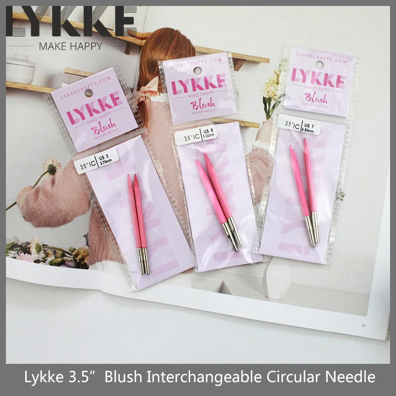 LYKKE Blush 3.5\'\'/7cm Interchangeable Knitting Needles Tip