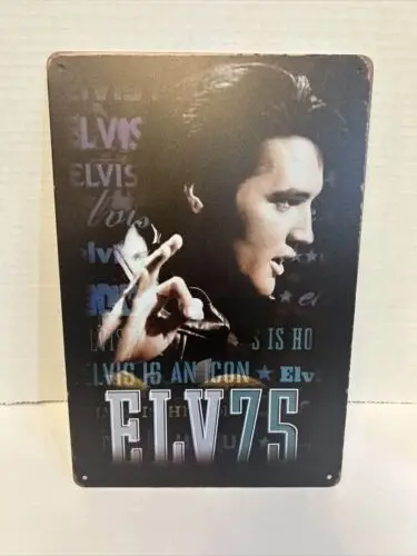 ELV75 memorabilia tin sign metal poster king of rock and roll New-Aluminum-tin sign