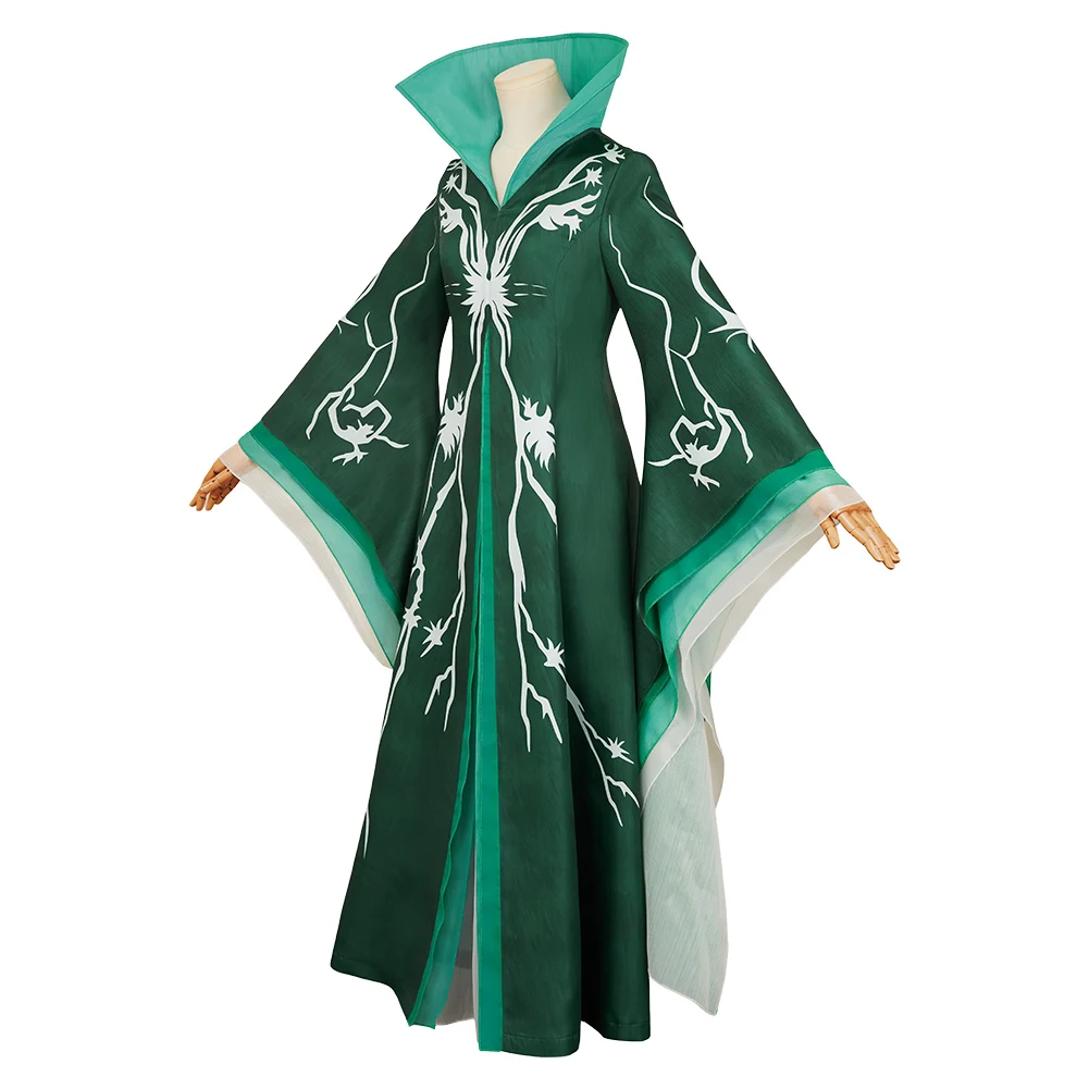 madame morrible green dress Women Madame Cosplay Morrible Green Dress Costume 2025 Wicked Roleplay  Witch Clothing Outfits Halloween Party Fantasy Retro Suit