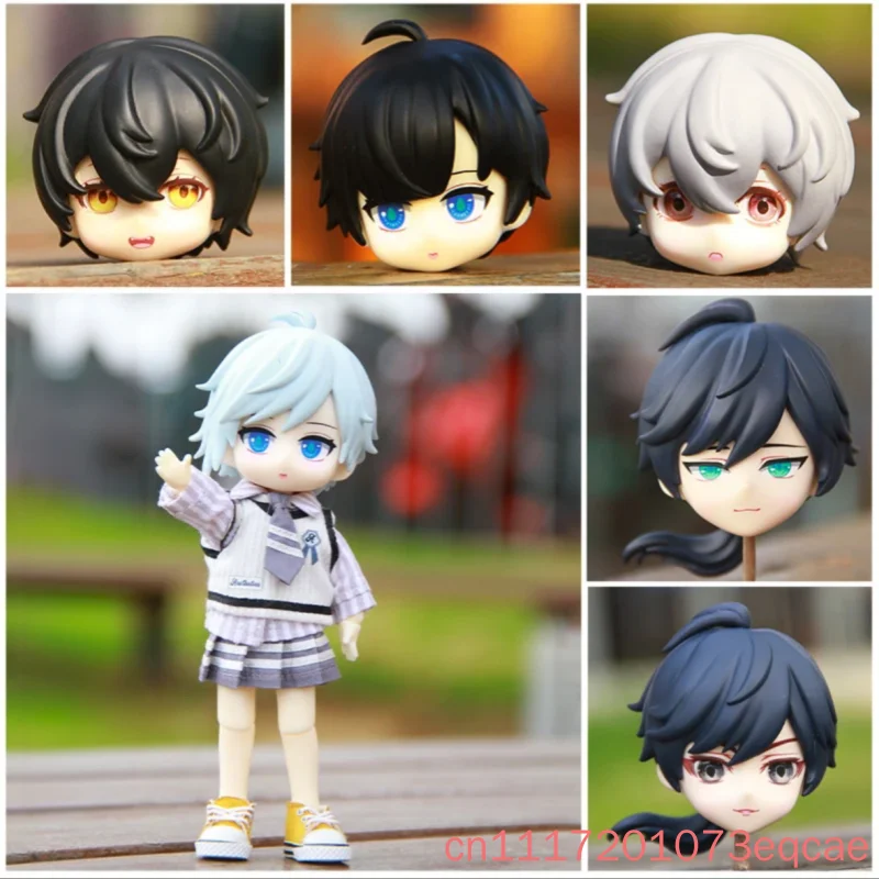 In Stock 1/12 Bjd Doll Hairstyle Head Gsc Replacement Hair And Face For Obitsu11 Ob11 Ymy Body Doll Accessories Surprise Gifts