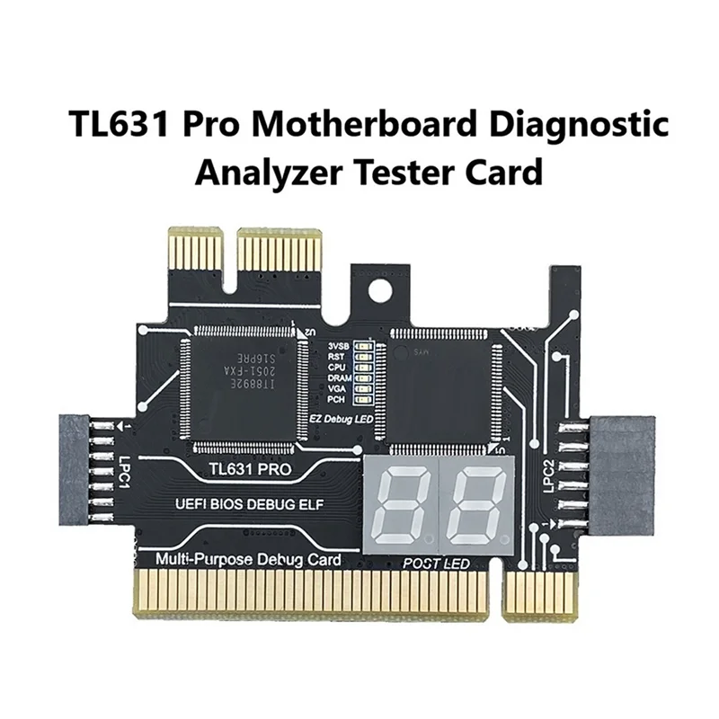 بطاقة تشخيص TL631 Pro + بطاقة توسيع بطاقة تشخيص PCI-E اللوحة الأم متعددة الوظائف محلل تشخيص الكمبيوتر المحمول