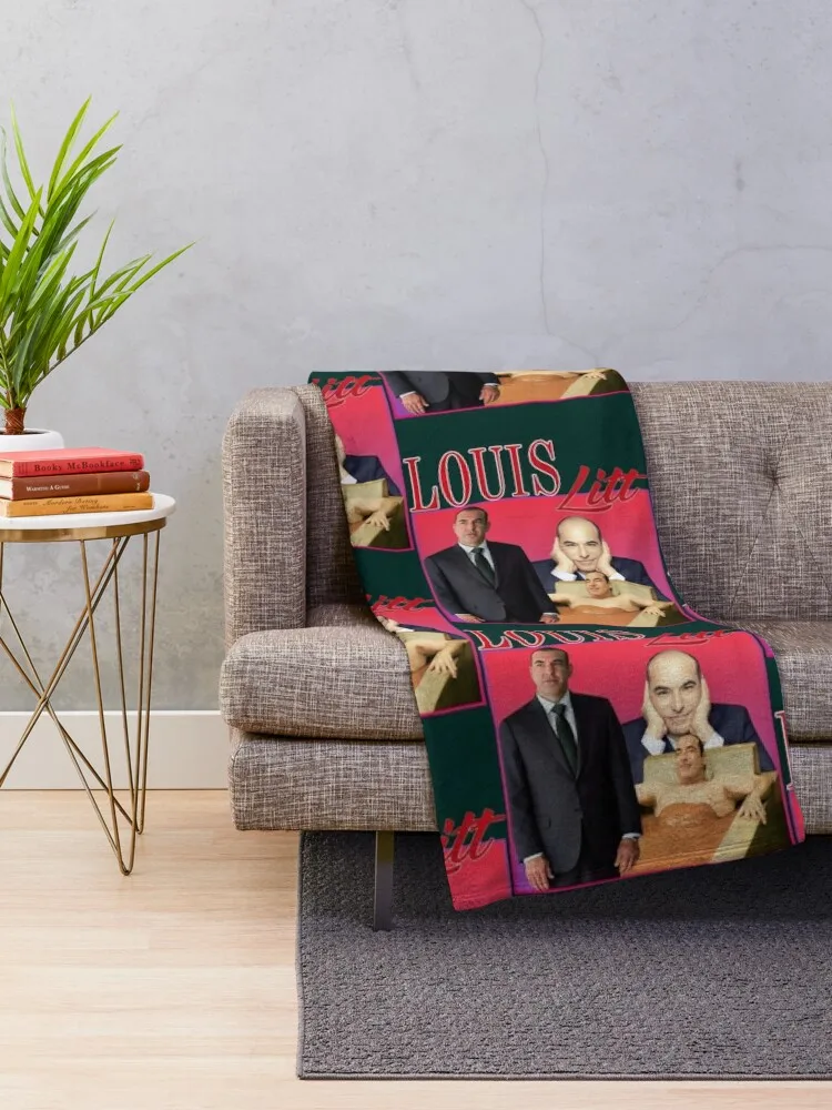 LOUIS LITT Vintage Throw Blanket Thermals For Travel Sofa Plush Blankets