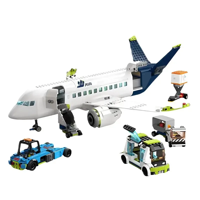 Hot Toys Passenger Plane Building Blocks City Plane 913PCS Constructor Compatible with Lego Set 60367 Children's Christmas Gift