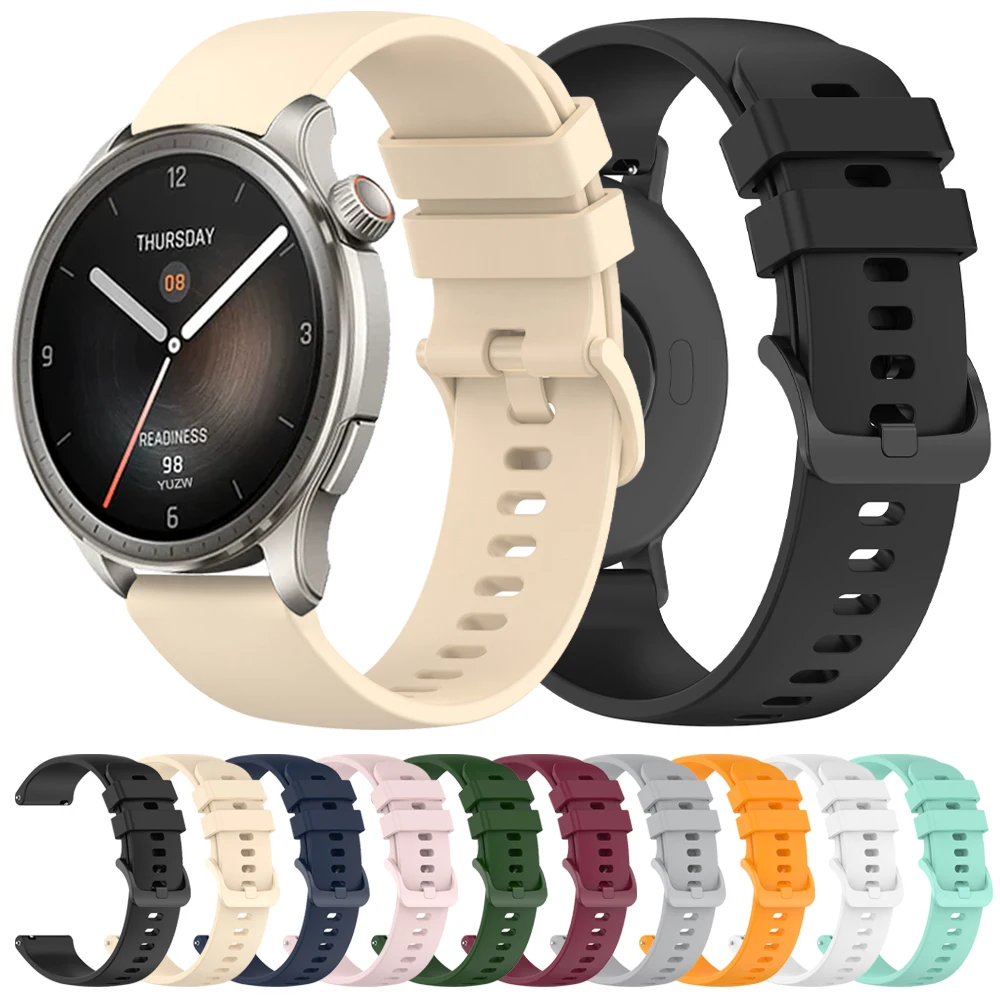 Pulseira esportiva de silicone para huami amazfit balance 2 gtr 4 3 pro 47mm pulseira amazfit gts 4 3 2e bip 6 5 pulseira 20mm 22mm pulseira