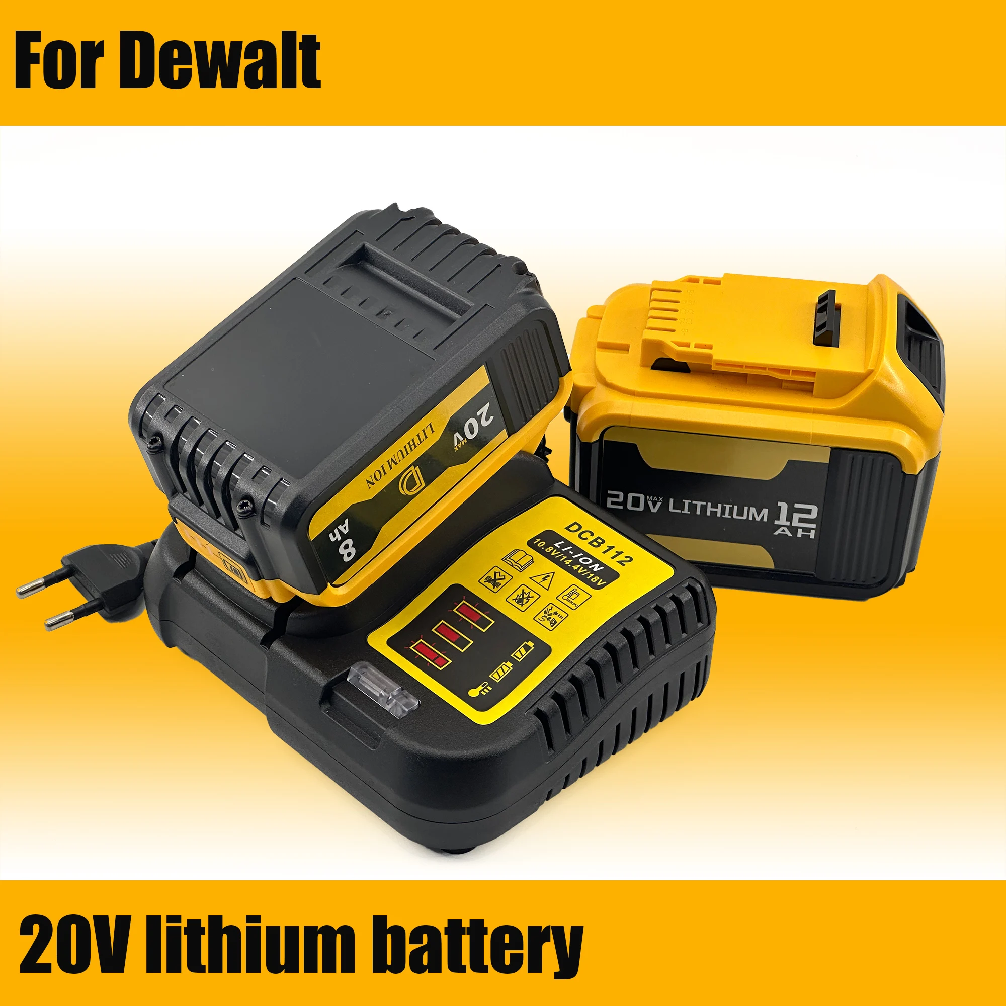 Original for DEWALT 20v/60V Battery DCB606 DCB609 DCB182 DCB205 DCB206 DCB209 Power Tool 18V Battery 4.0/6.0/8.0/12Ah