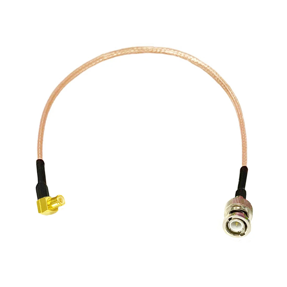 New BNC Male Switch MCX Male Plug Right Angle Connector RG178 Cable 15cm 6