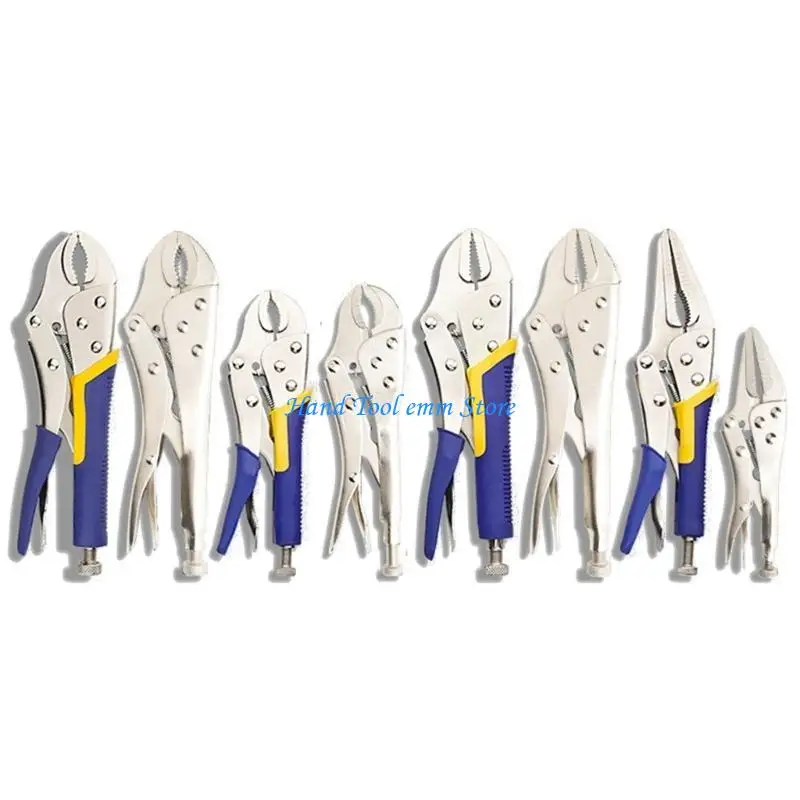 H37F Industrial Grade C-Type Auto-Locking Pliers - Rounded Jaw - Quick-Seal Clamp