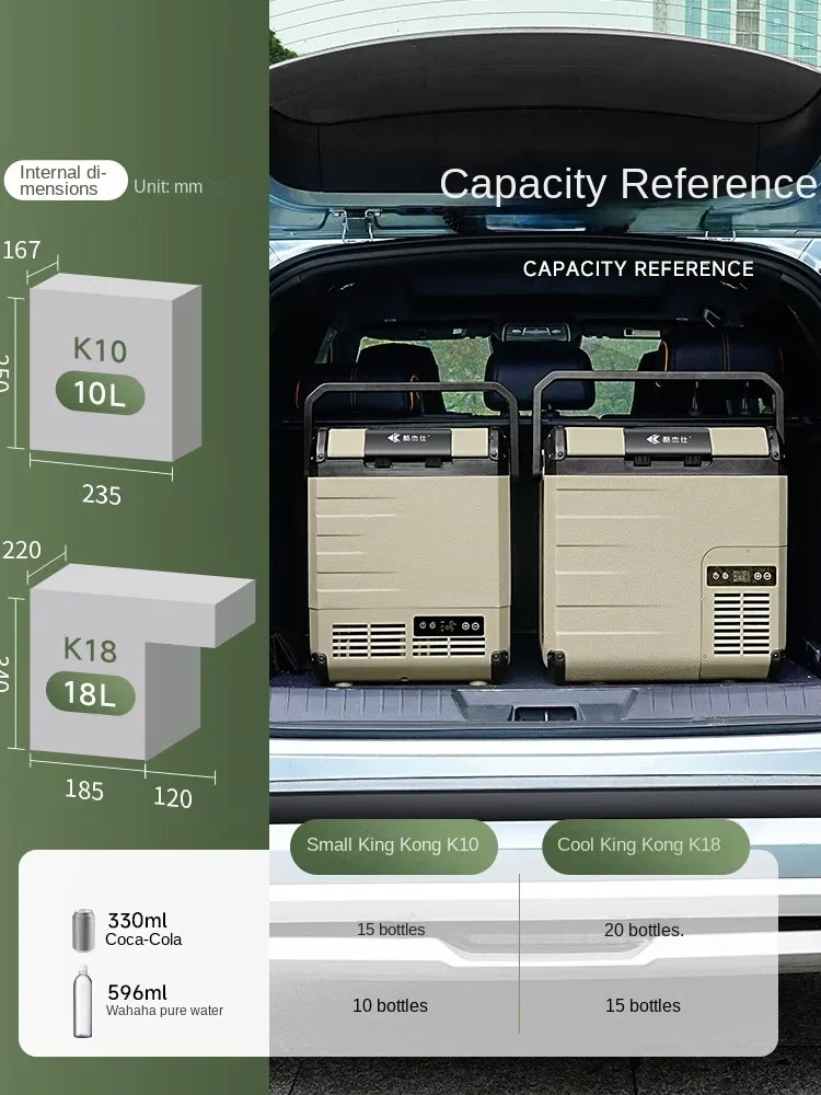 2024 nuovo frigorifero per auto piccola auto casa compressore frigorifero a doppio scopo batteria frigorifero per auto all'aperto