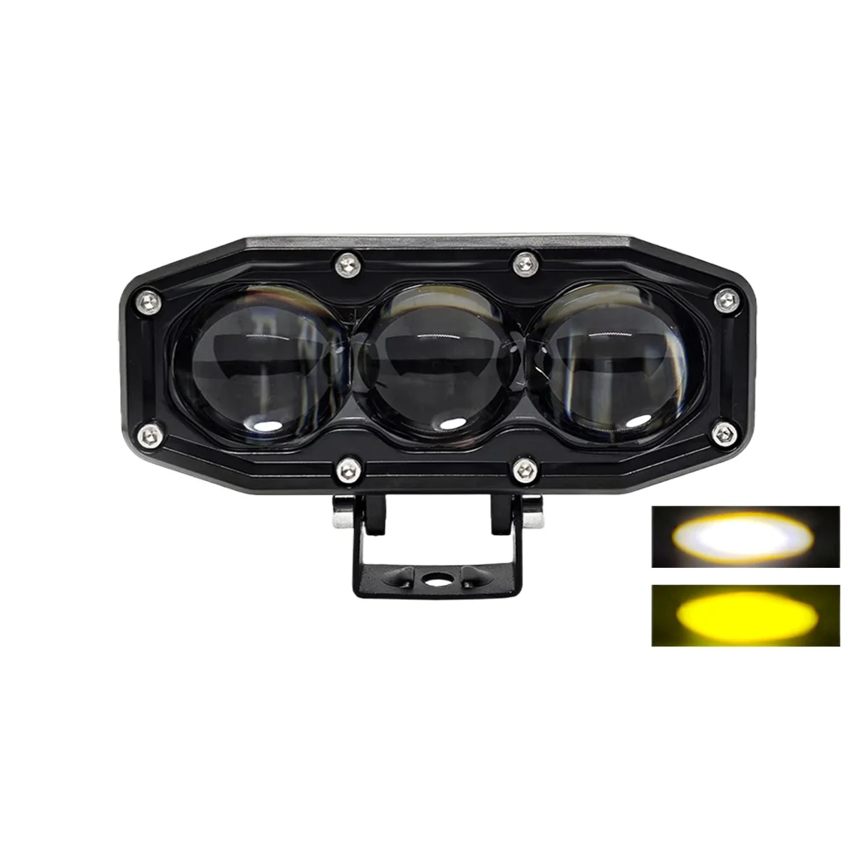 Round 20W Motorcycle Fog Light Red Halo