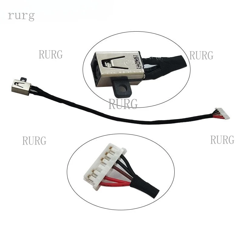 R+  DC POWER JACK w/ CABLE FOR DELL Inspiron 15 3000 Series Harness CHARGING Socket LA