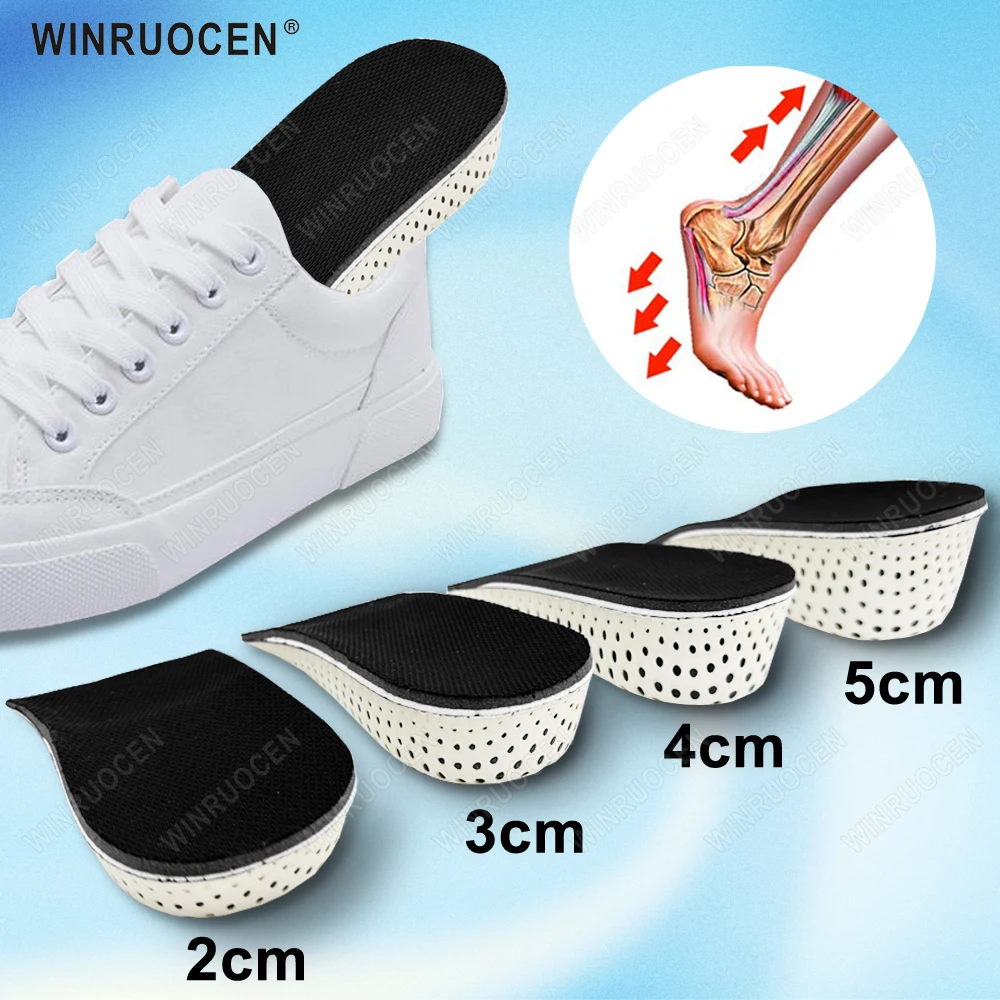 

WINRUOCEN Half Height Increase Insoles 2-5 CM Shoe Heel Insert Sports Heel Lifting Cushion Insoles For Unisex Invisible Pad