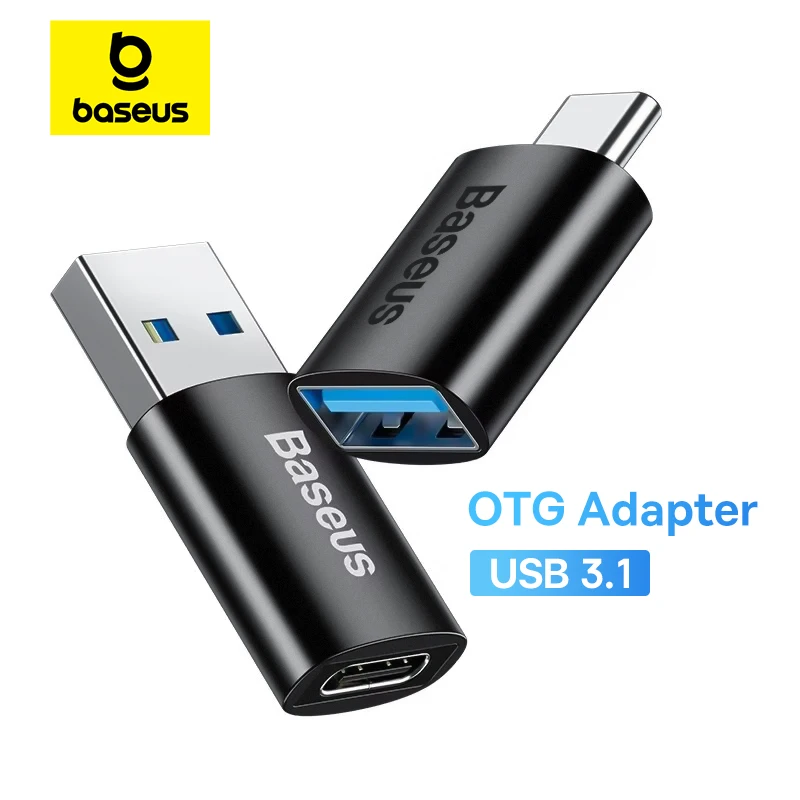 Baseus USB OTG Adapter do przenoszenia danych typu C żeński na USB Adapter do szybkiego ładowania do laptopa…