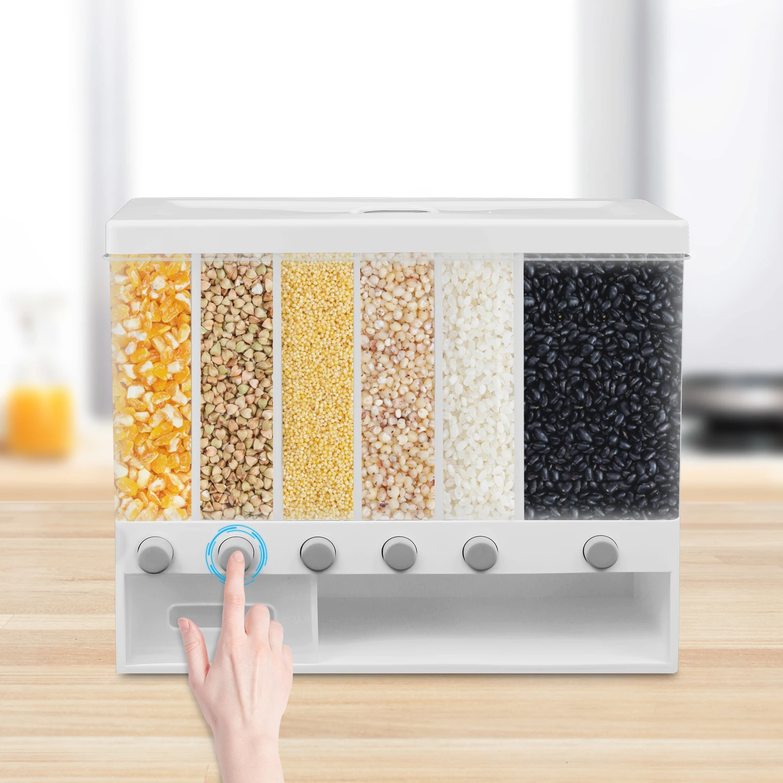 Cereal Dispenser, Wall Mounted Cereal Dispenser, Cereal Candy Grains Nuts Dry Container for Storage of Effects, Storage Supplies