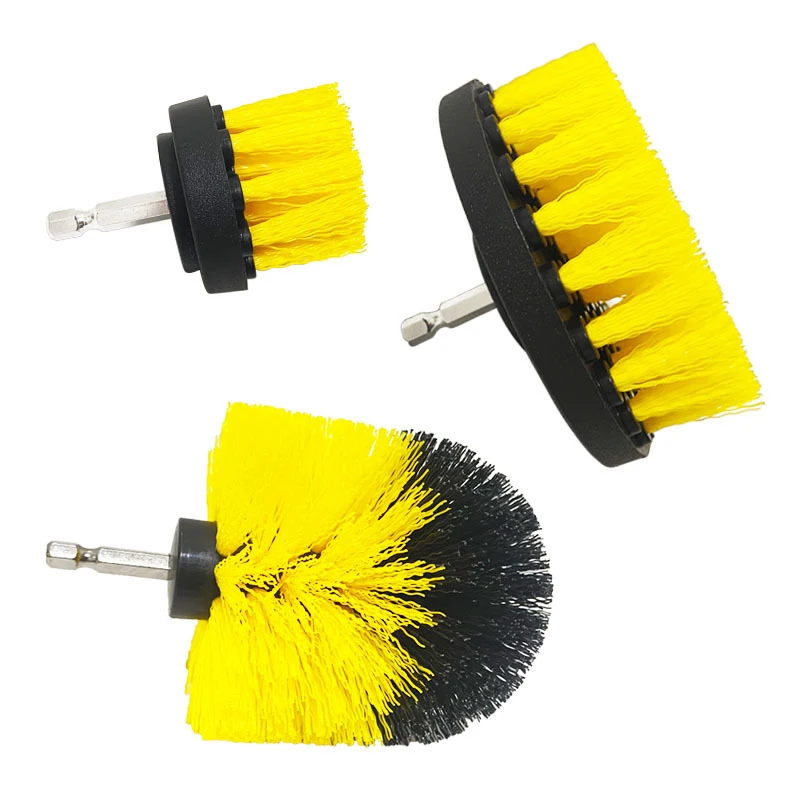 3pcs Power Scrubber Brush Drill Brush Attachment Set For Cleaning Showers Tubs Bathroom Tile Grout Carpet Home Tool