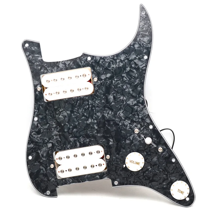 Multi Colour HH Guitar Pickguard Electric Guitar Pickguard and Black Two Humbucker Loaded Prewired Scratchplate Assembly