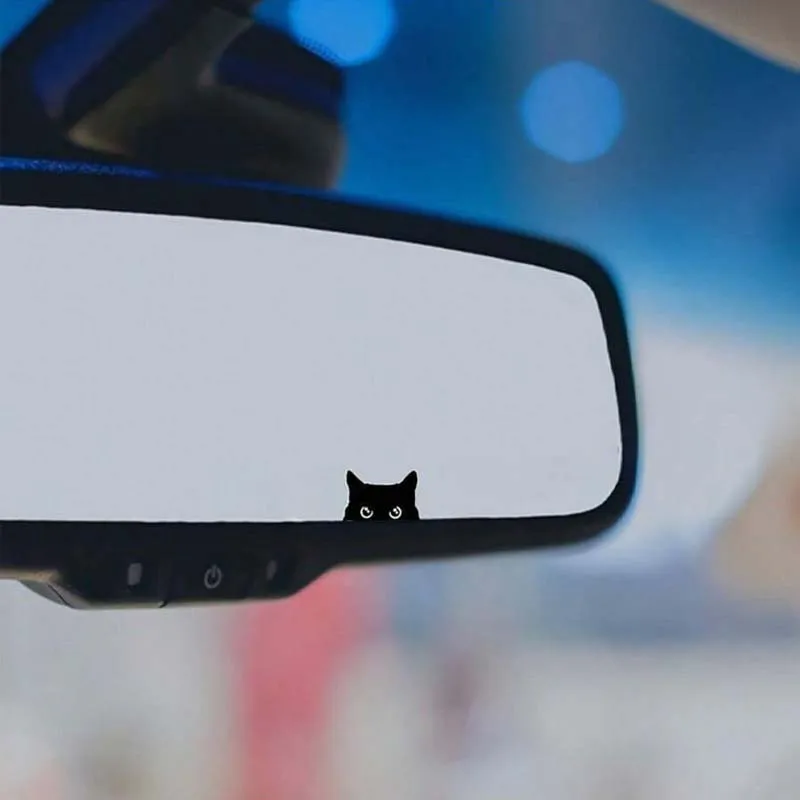 Cat peeping sticker, car sticker, black cat peeping sticker, blank button, vinyl sticker, car sticker, vinyl sticker, pop-up sti