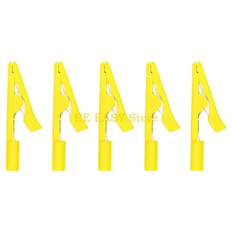 E28F Rear Port Spring Alligators Clip Set, 5 Pack for Classroom Circuit Practice, DIY Projects and Temporary Wire Checks Daily